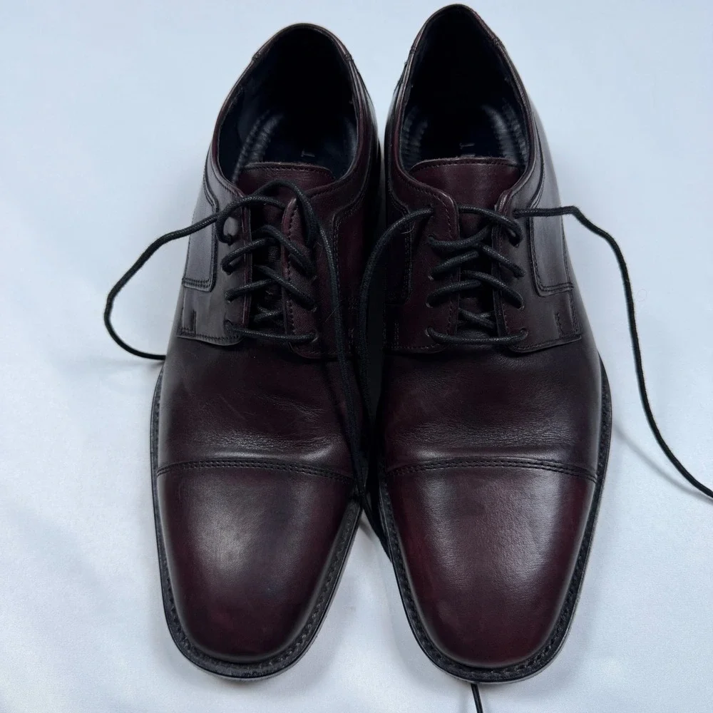 Johnston & Murphy J. Murphy Derby Men 7M Burgundy Leather Cap Toe 59-11703